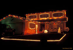 Next door neighbours house at Christmas