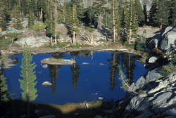 Unnamed lake reflections, Desolation Wilderness