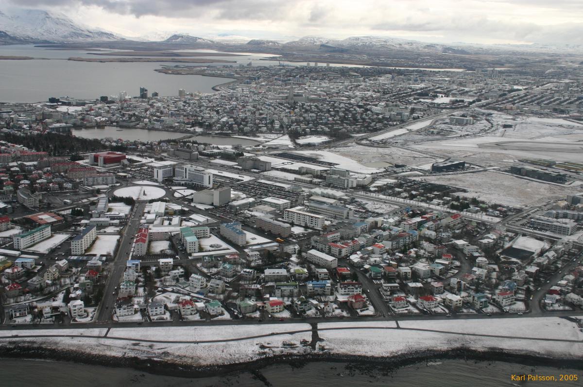 Reykjavík with a fresh dusting of snow