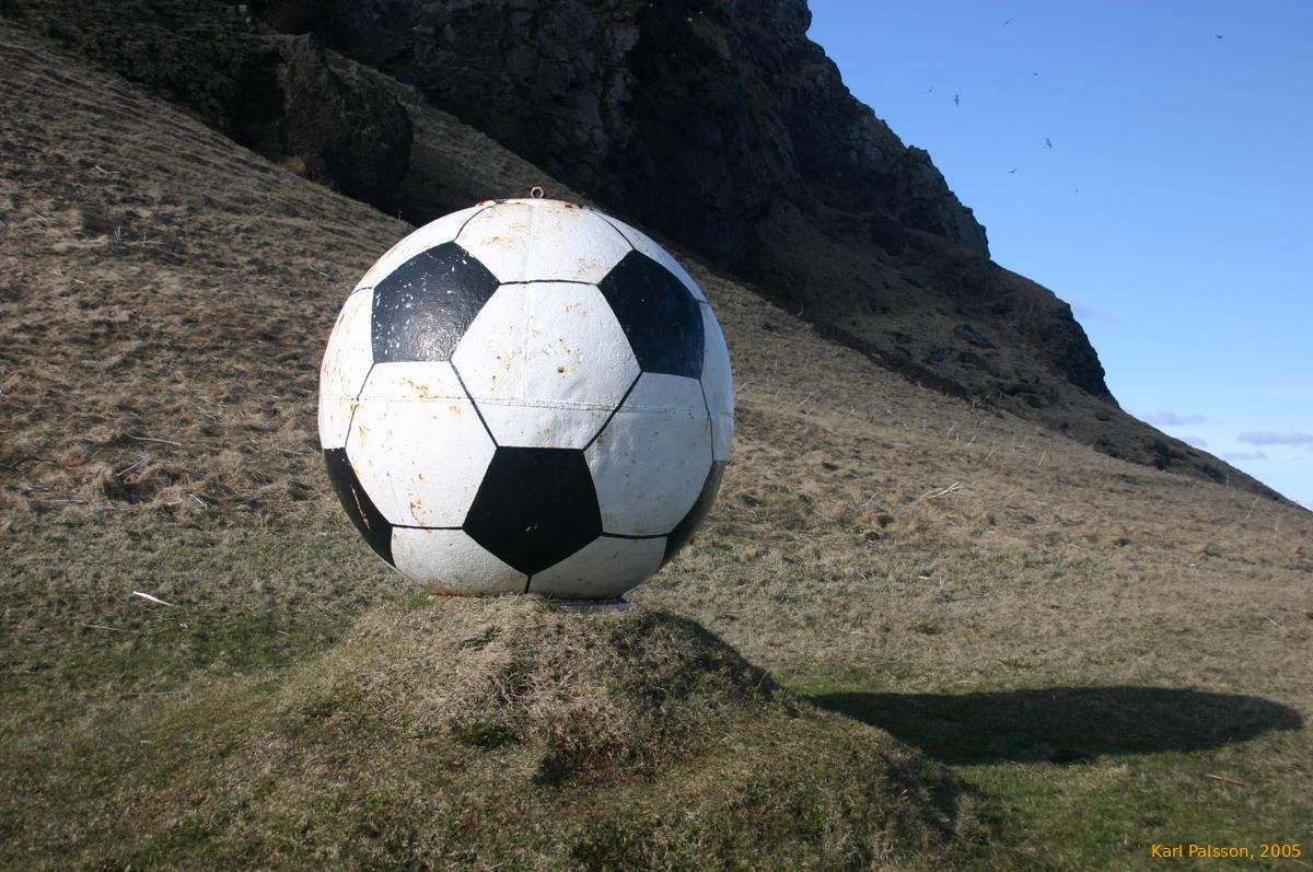 Arbitrary soccer ball monument