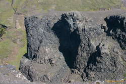 Iceland has lots of crazy twisted basalt columns