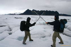 Vikings dueling for control of the glacier