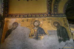 Nice mosaics under restoration