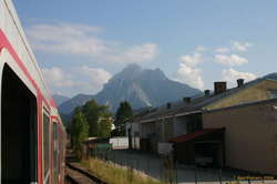 The Bavarian Alps from the train