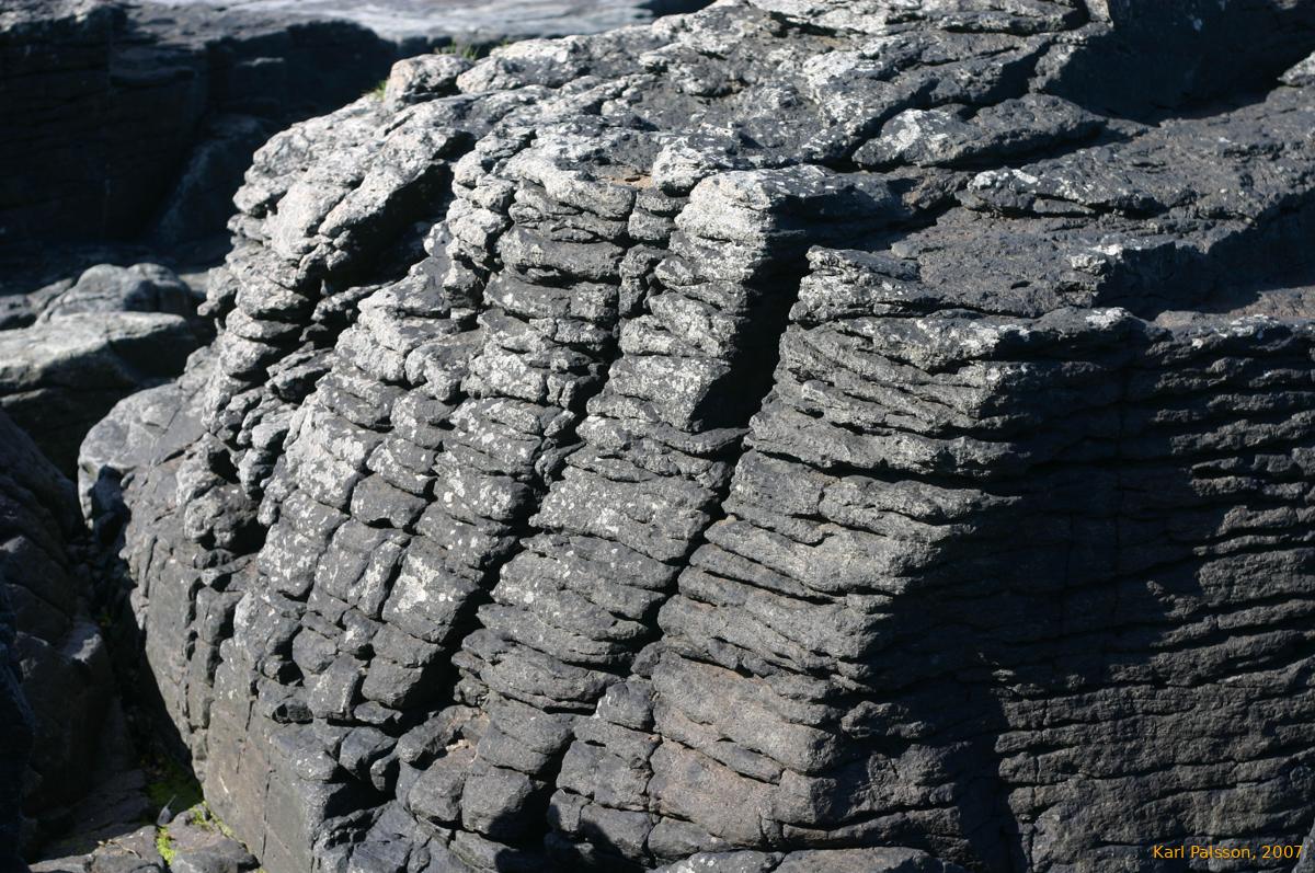 Layered rock, Reyjafjörður