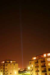 Yoko's light and the big dipper from near Rauðavatn