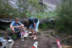 Karl and Matthew cooking
