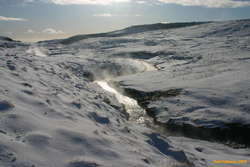 Hot water, cold snow