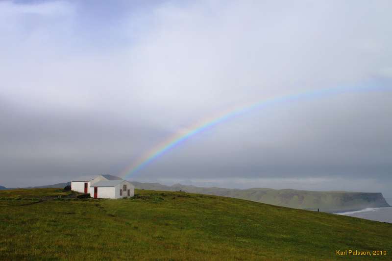 Rainbows over Dyrhólaey