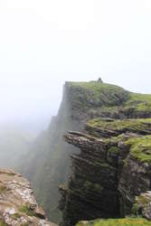 Misty cliffs
