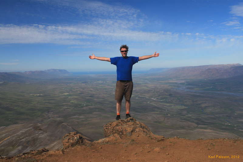 Karl on top of Skagafjörður