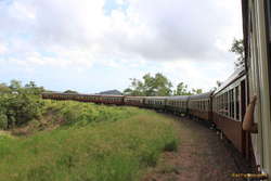 Going round the bend on the Kuranda Scenic Railway