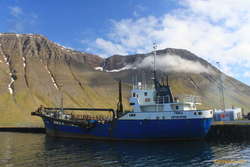 Perla, a boat for a friend in Ísafjörður harbour