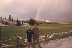Scott and I in storm light with Lembert Dome behind us
