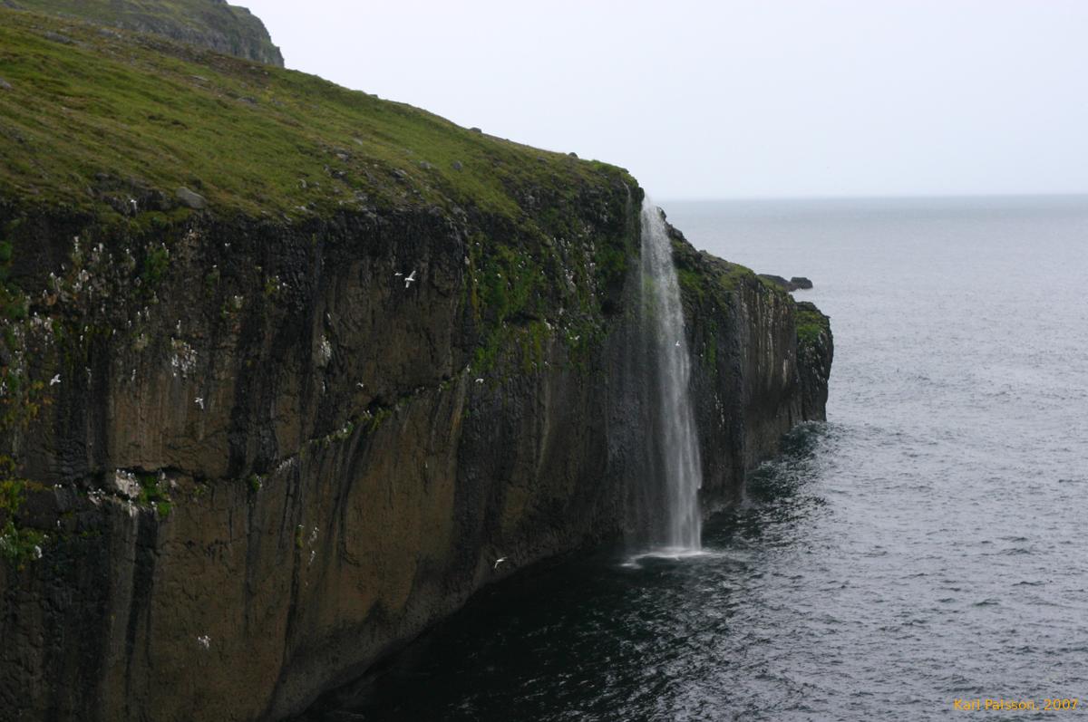 Waterfall into the sea