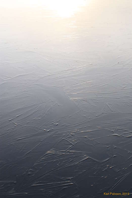 Patterns in the ice, Tjörnin