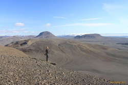 Viðar at Skrokalda, Hágöngu in the background