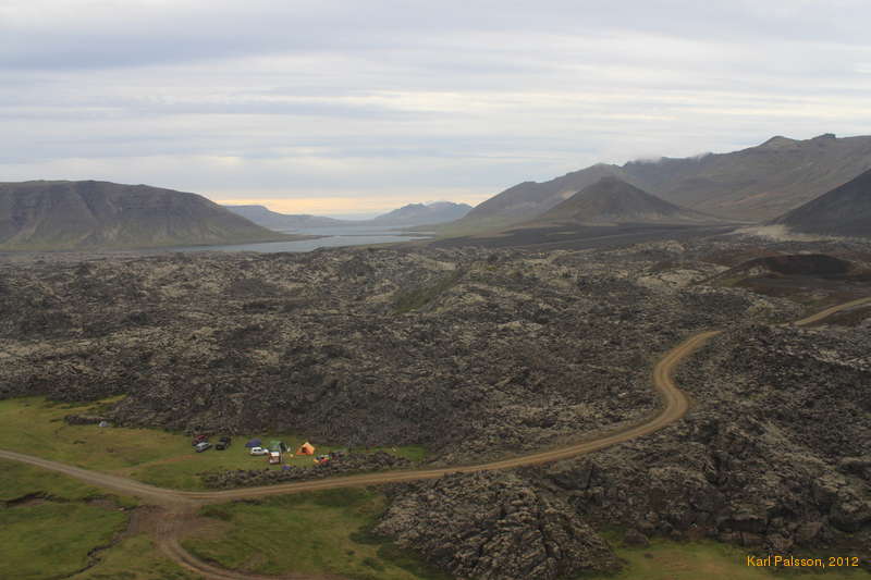 Nestled at the lava's edge