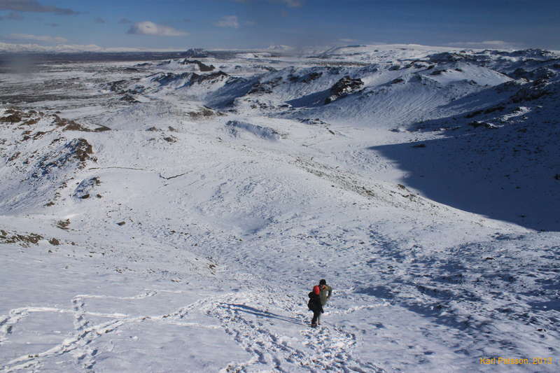 Coming up the last slope of Trölladyngja